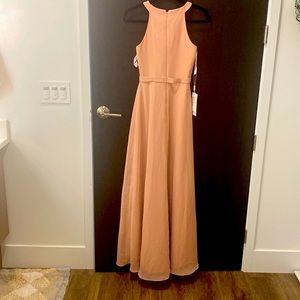 JJ House; US size 2 dusty rose bridesmaids dress; never worn